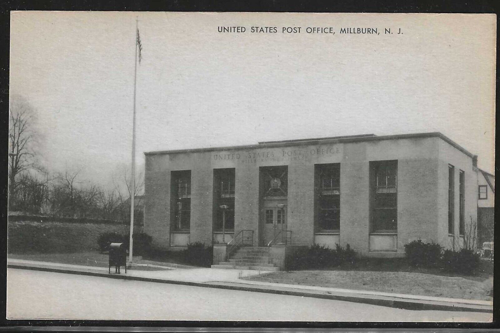United States Post Office, Millburn, New Jersey,  Early Postcard, Unused