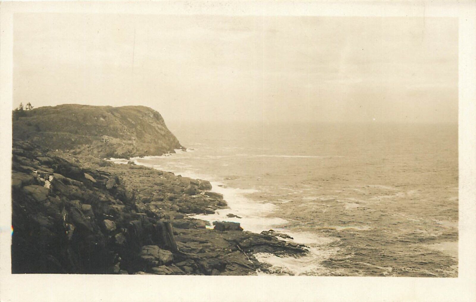 Rocky Coast Ocean RPPC Postcard