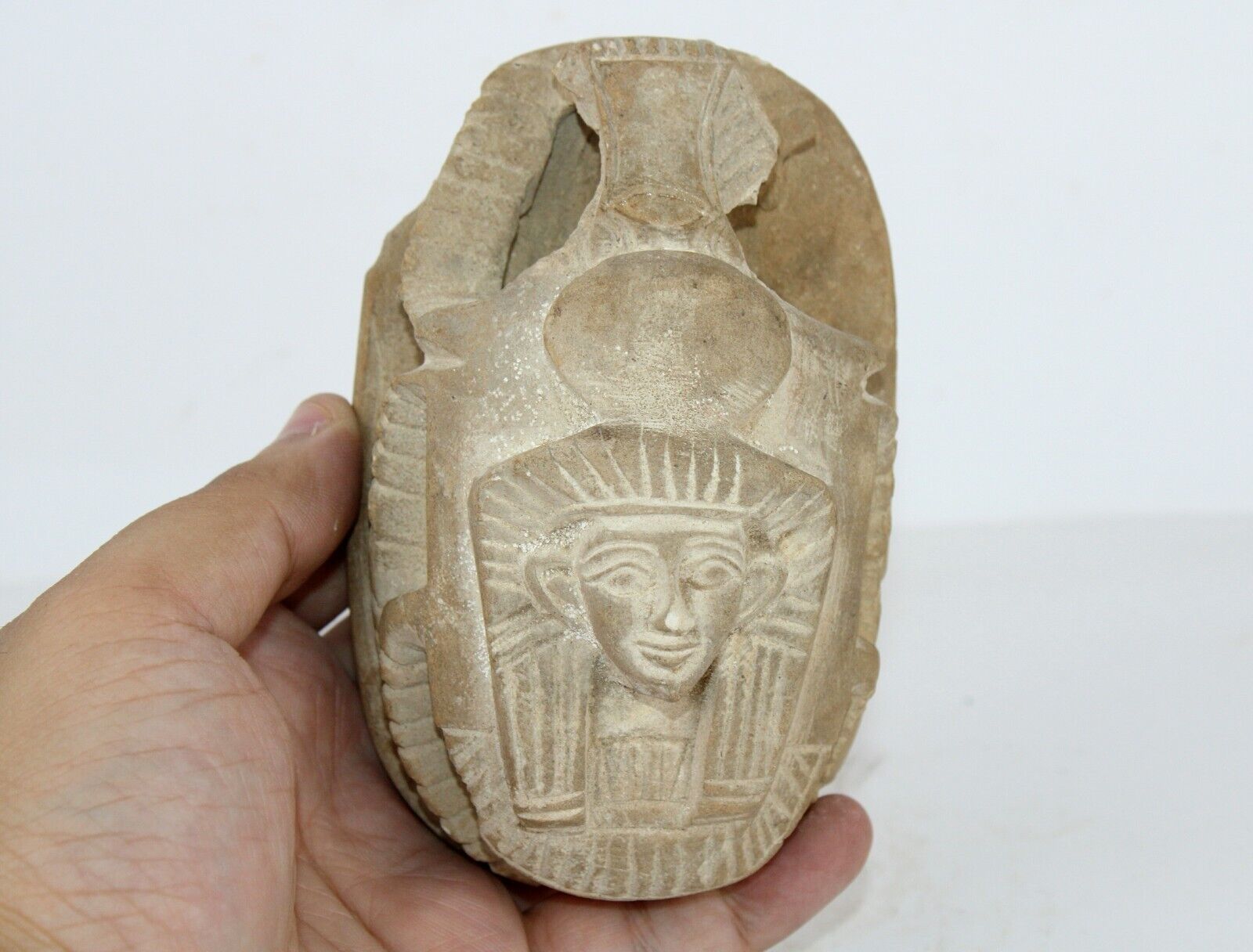 Rare Ancient Pharaonic Antique Royal Queen Scarab Amulet BC Egyptian Mythology