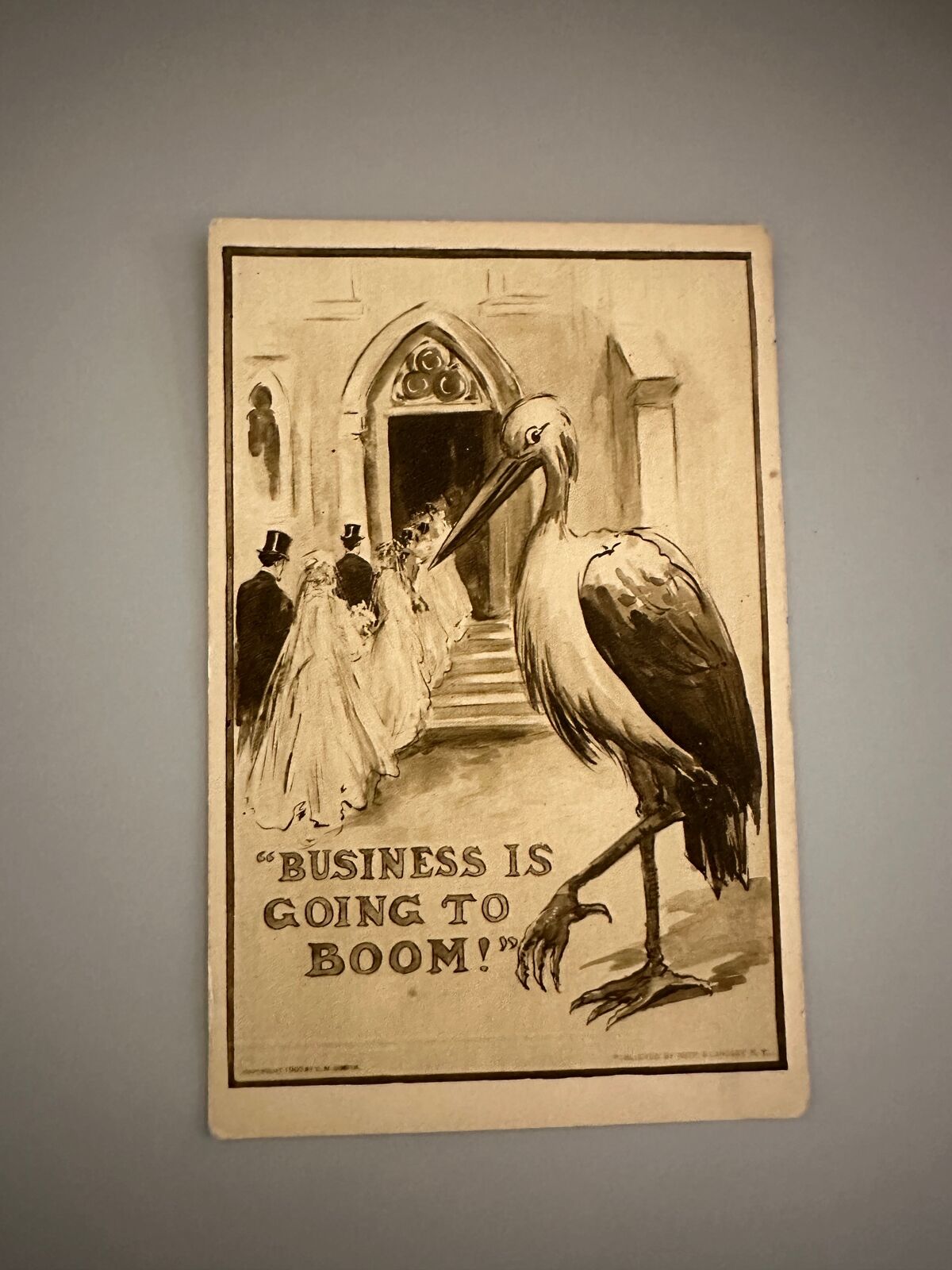 Antique Early 1900’s Postcard - Business is going to BOOM