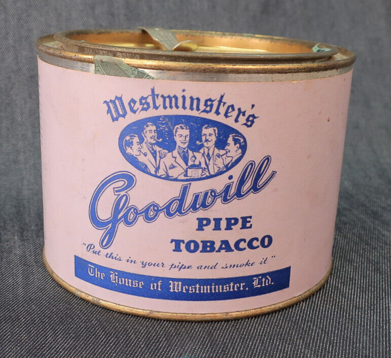1926  Vintage Rare House Of Westminster Pipe Tobacco Tin ~ Goodwill Blend NYC