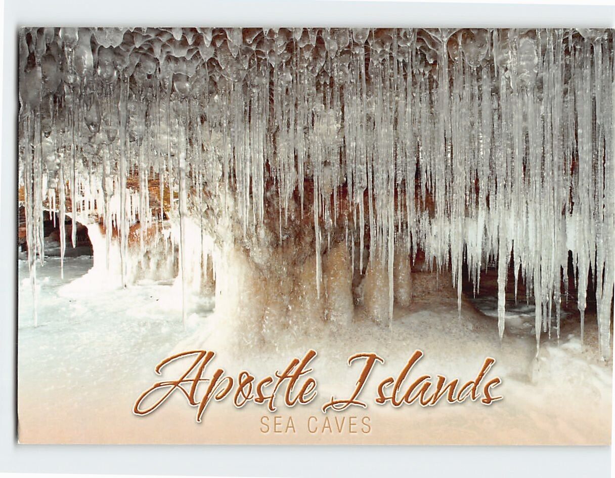 Postcard Apostle Islands Sea Caves Lake Superior Bayfield Wisconsin USA