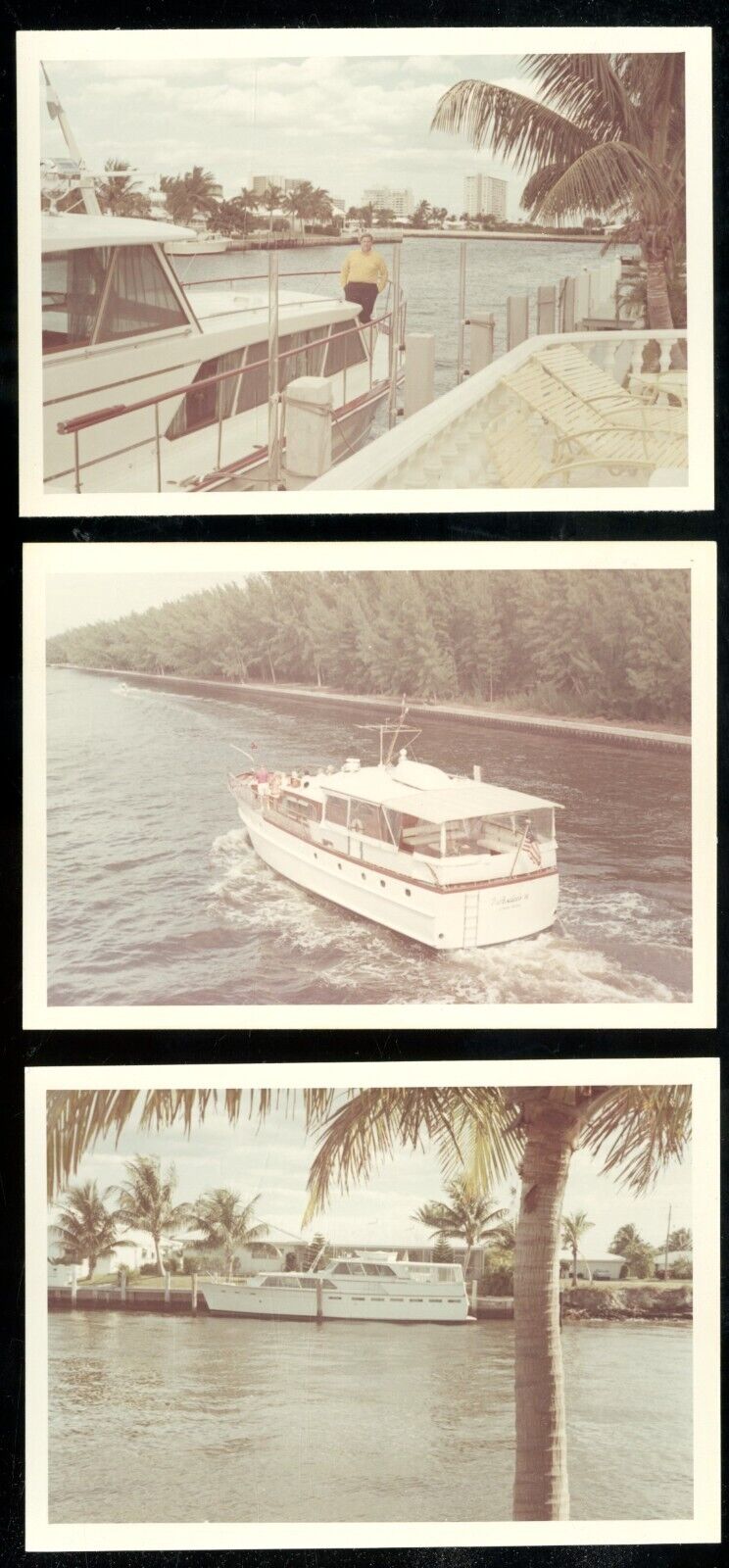 Vintage Photos LUXURY YACHT MARINA FT. LAUDERDALE FL INTERCOASTAL WATERWAY 1968