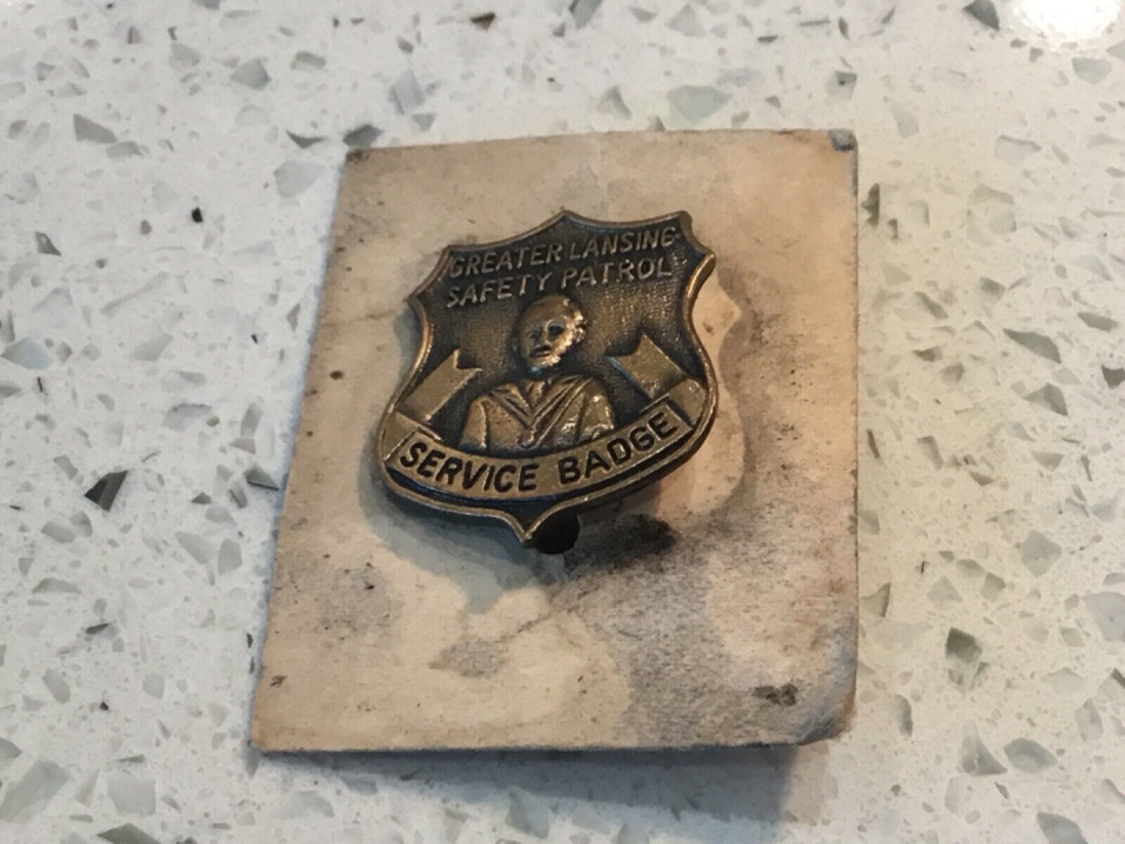 Vintage Old Safety Patrol Greater Lansing Metal 1” Pin Badge Officer Police Rare