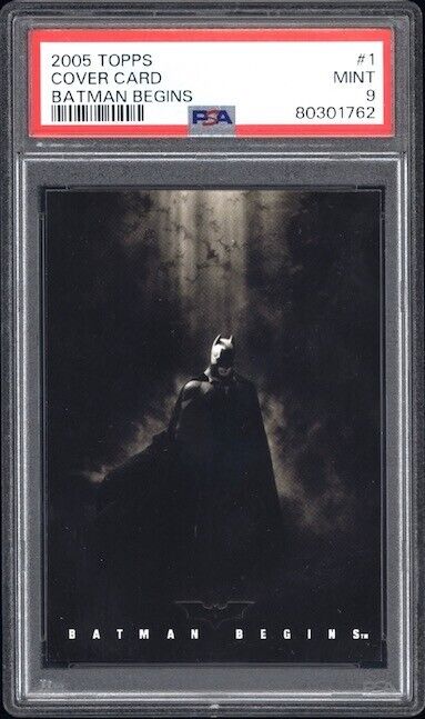 2005 Topps Batman Begins #1 Cover Card PSA 9 Christian Bale POP  3 None Higher
