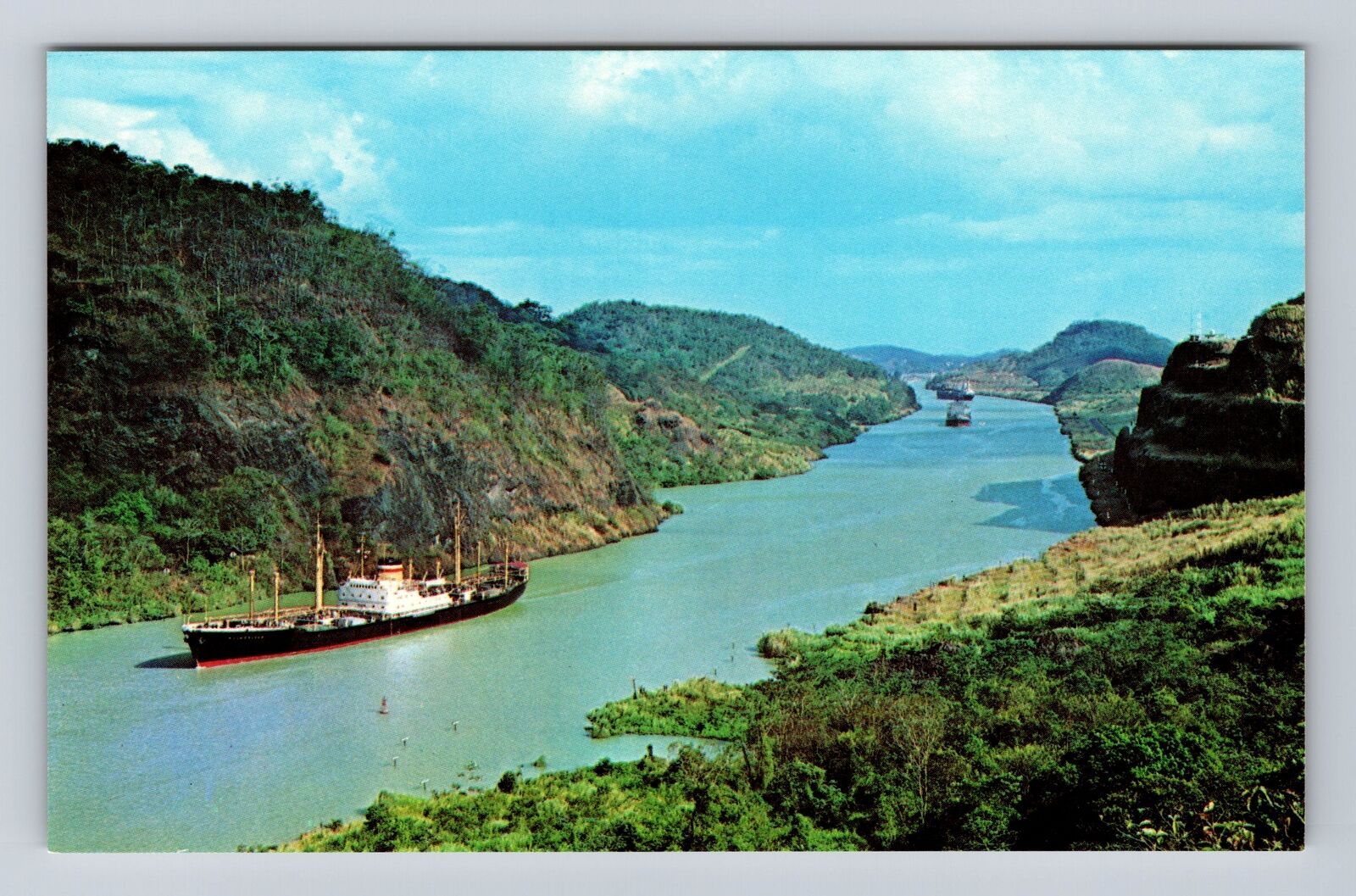 Panama, Gaillard Cut, Culebra Cut, Antique Vintage Souvenir Postcard