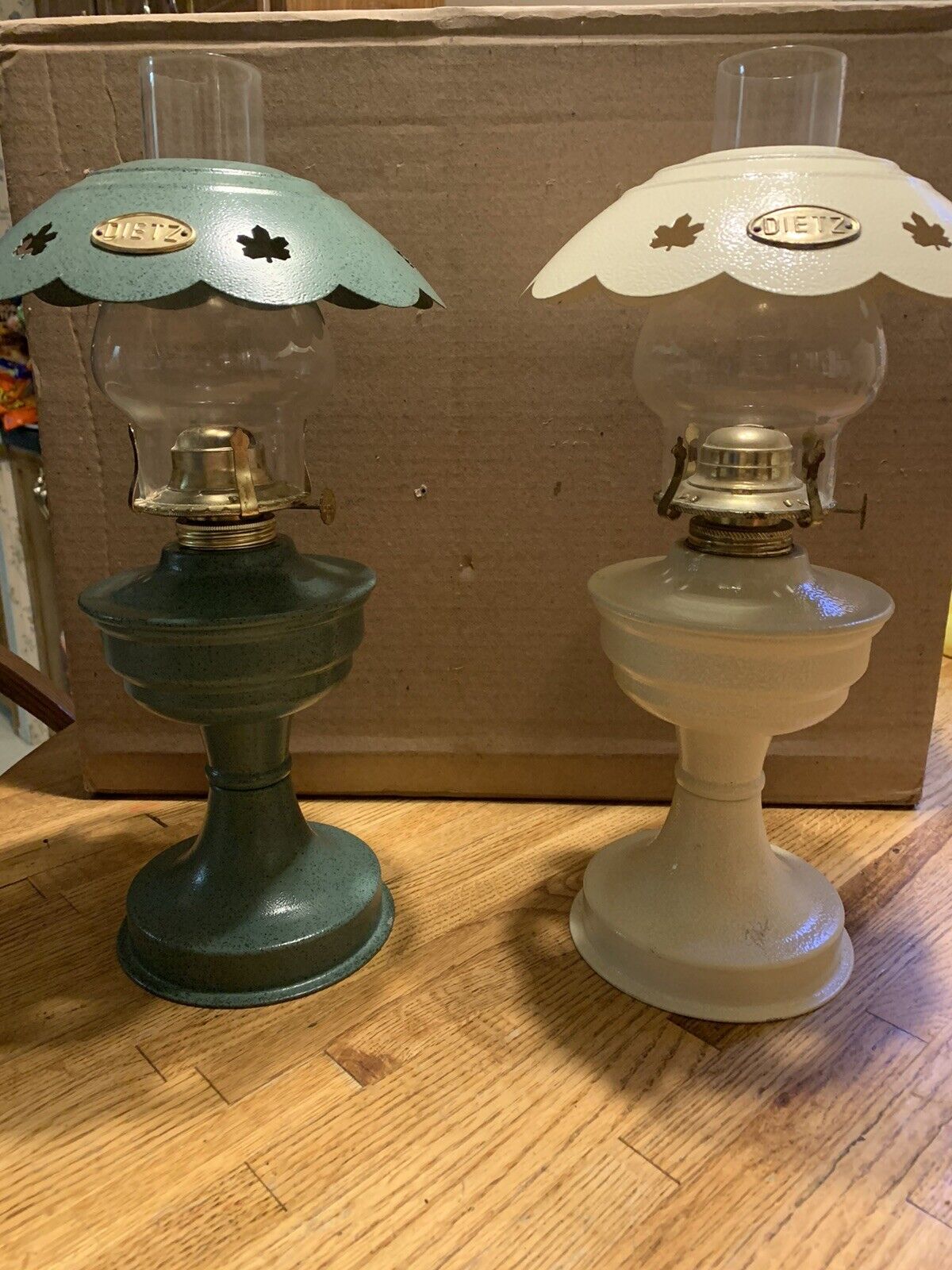 Dietz Oil Lamps. Set  Of 2, EUC, 