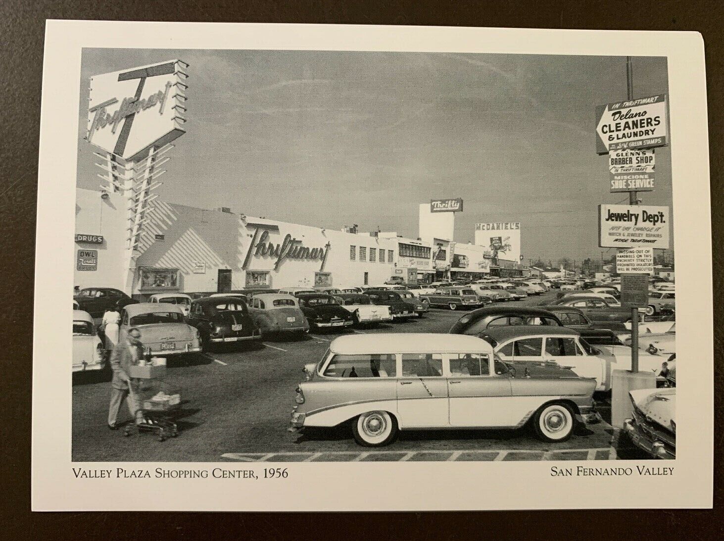 Valley Plaza Shopping - Laurel Canyon Blvd - N. Hollywood, Ca. postcard
