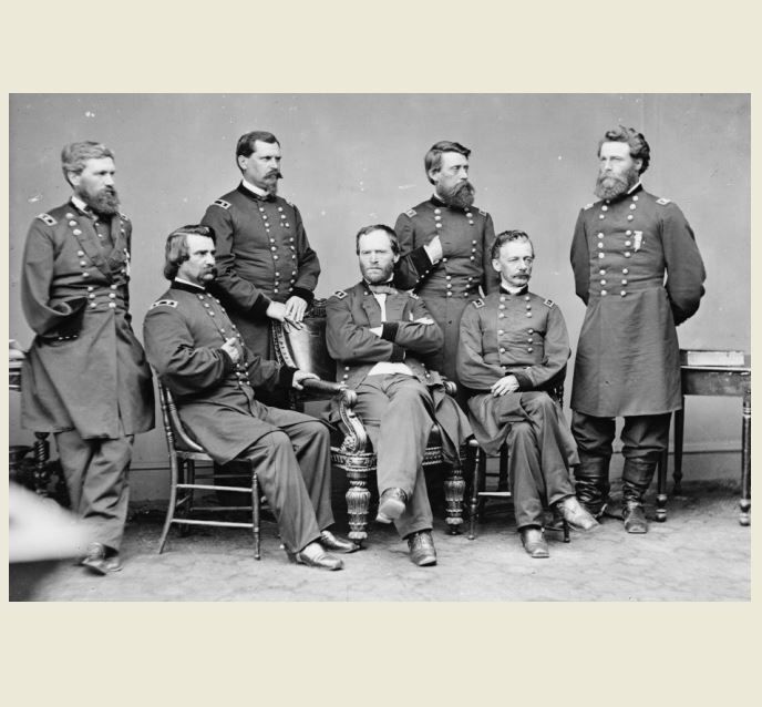 General William Tecumseh Sherman With Staff PHOTO US Army Civil War