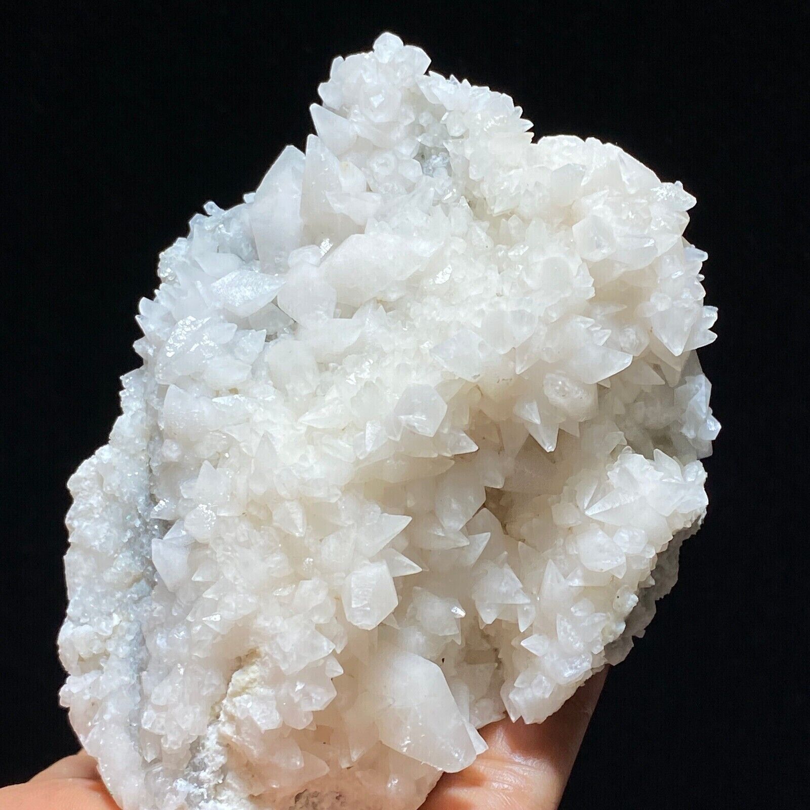 299g Natural White Dogtooth Fluorescen Calcite Crystal Mineral Specimen
