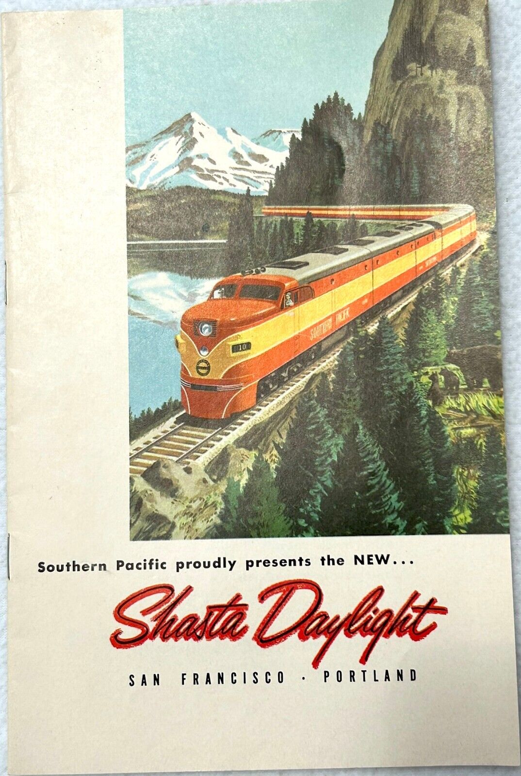 Rare Vintage 1949 Southern Pacific Railroad Shasta Daylight Route Booklet - NICE