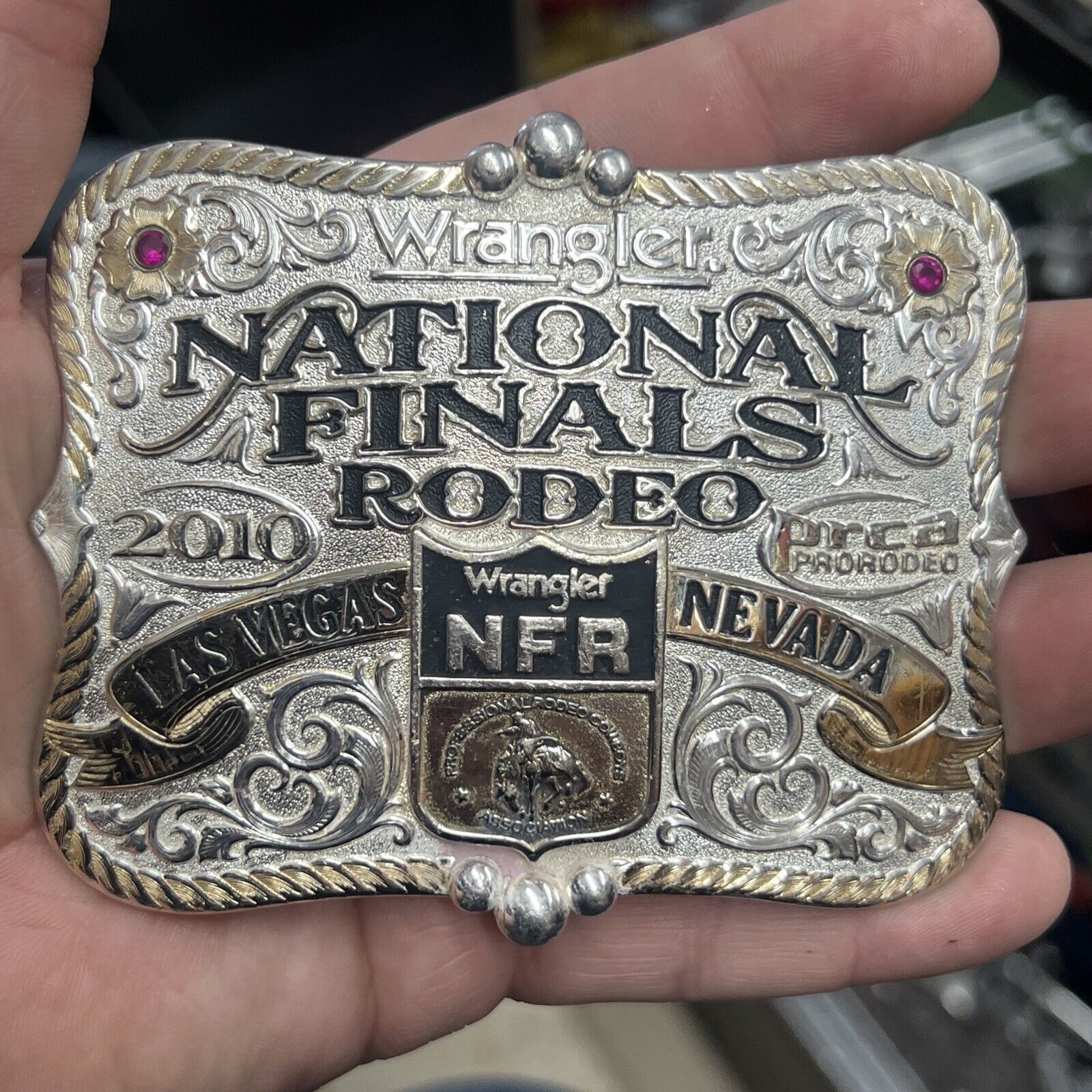 Montana Silversmiths PRCA 2010 Wrangler National Finals Rodeo Buckle Limited