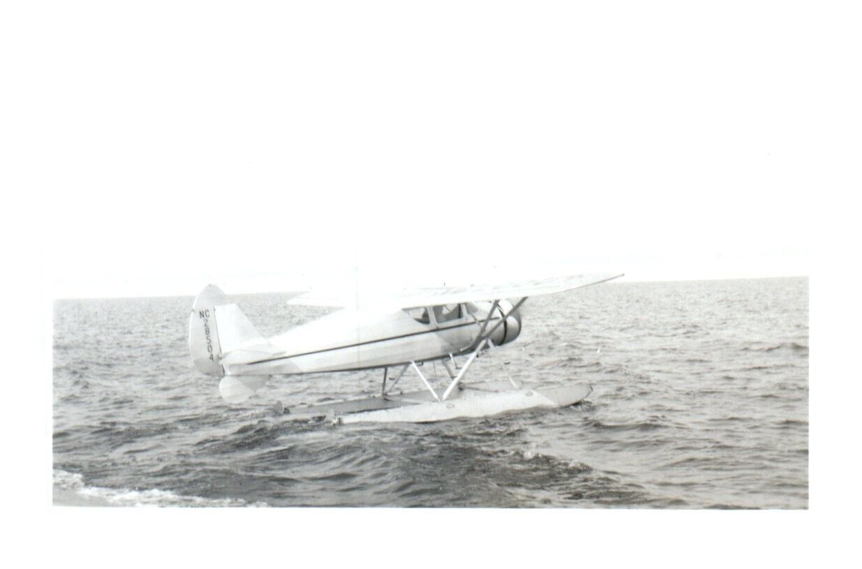 Fairchild 24R Warner Seaplane Aircraft Vintage Photograph 5x3.5 NC28504 In Water