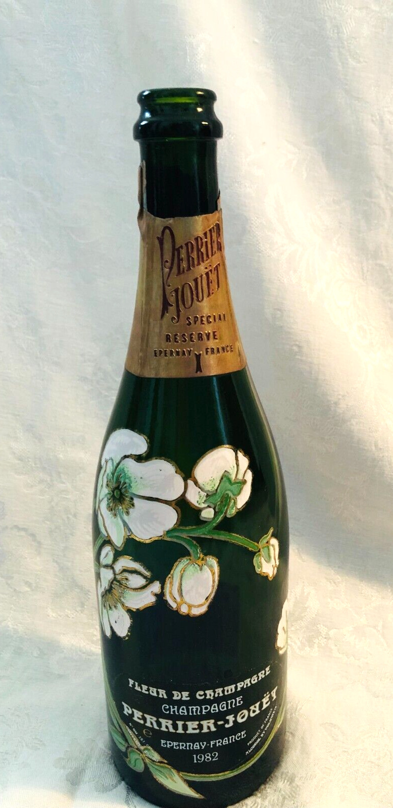 1982 Perrier Jouet Champagne Empty Bottle, Epernay France