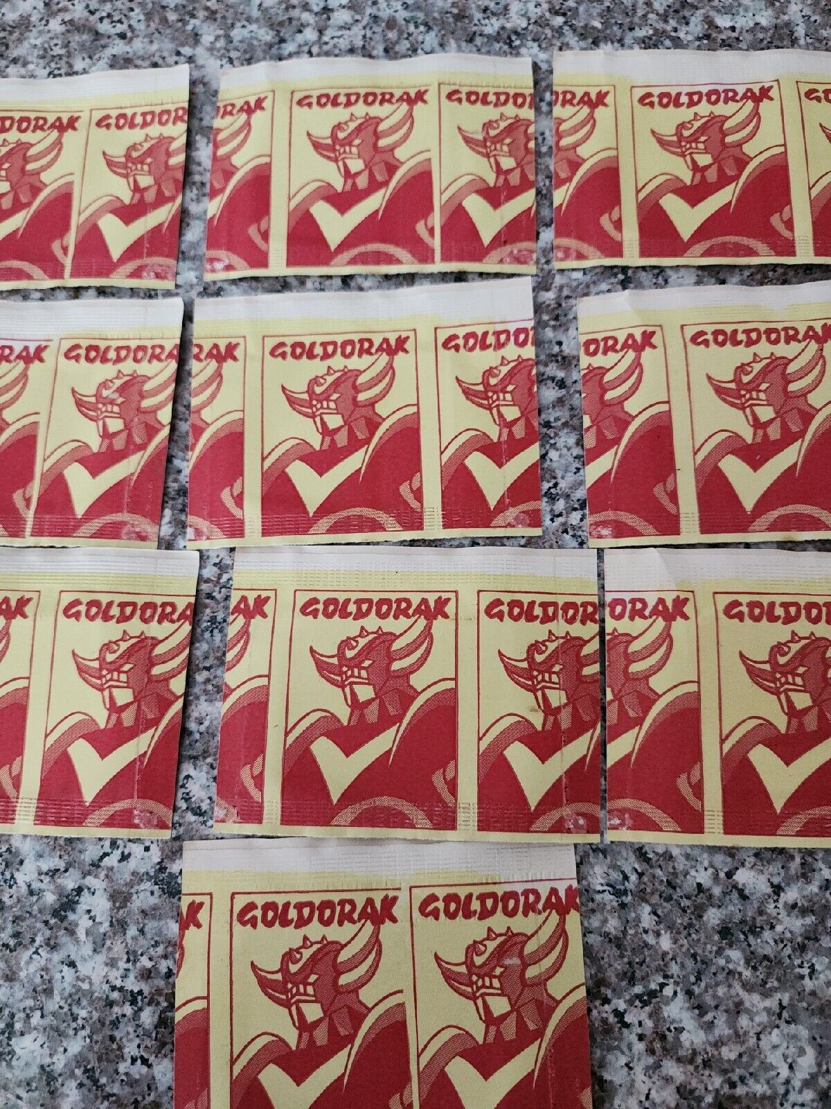 1980s GOLDORAK STICKER PACKS VENEZUELA  Lot of 10 packs. Rare VINTAGE