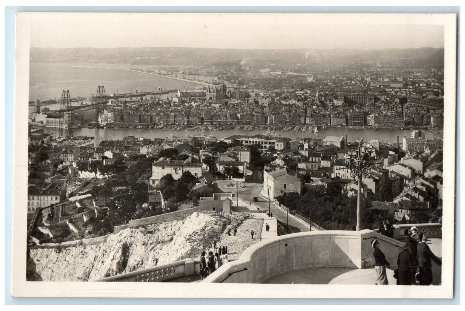 Marseille Bouches-du-Rhône France RPPC Photo Postcard General View c1940's