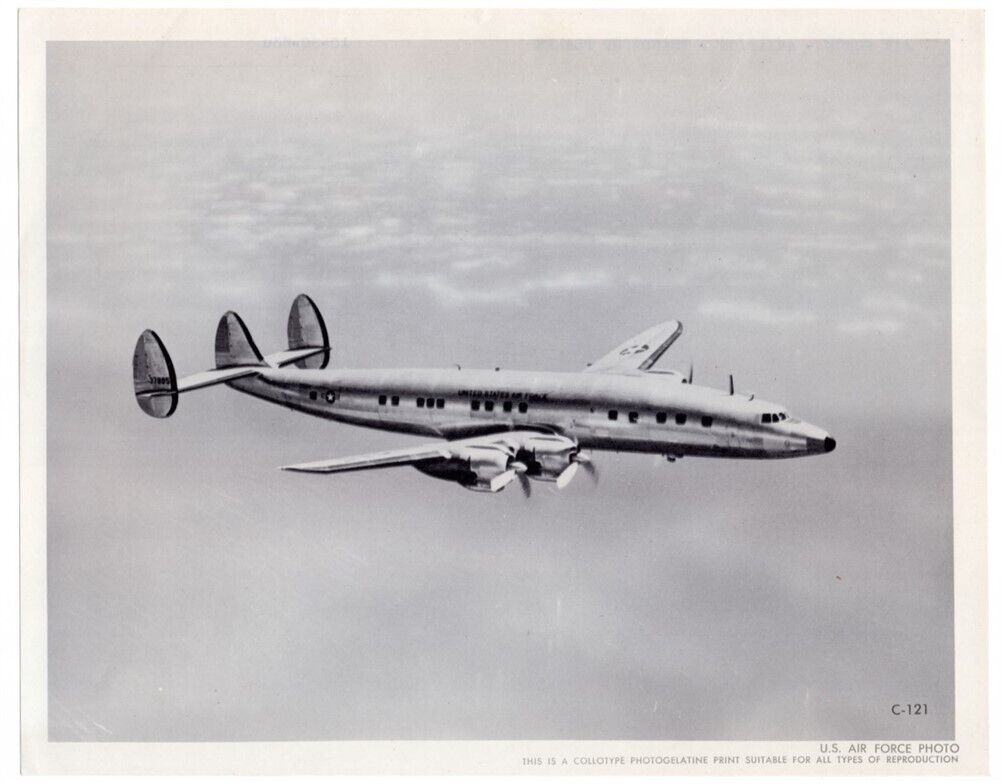 1963 USAF Lockheed C-121 Transport 8x10 Collotype Print News Photo