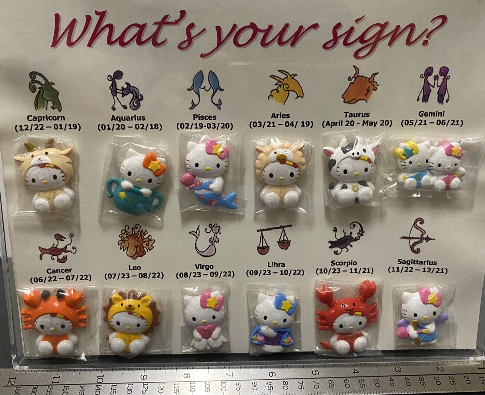 Sanrio Hello Kitty Zodiac Magnet: *Choose One Sign (see description) Rare Find
