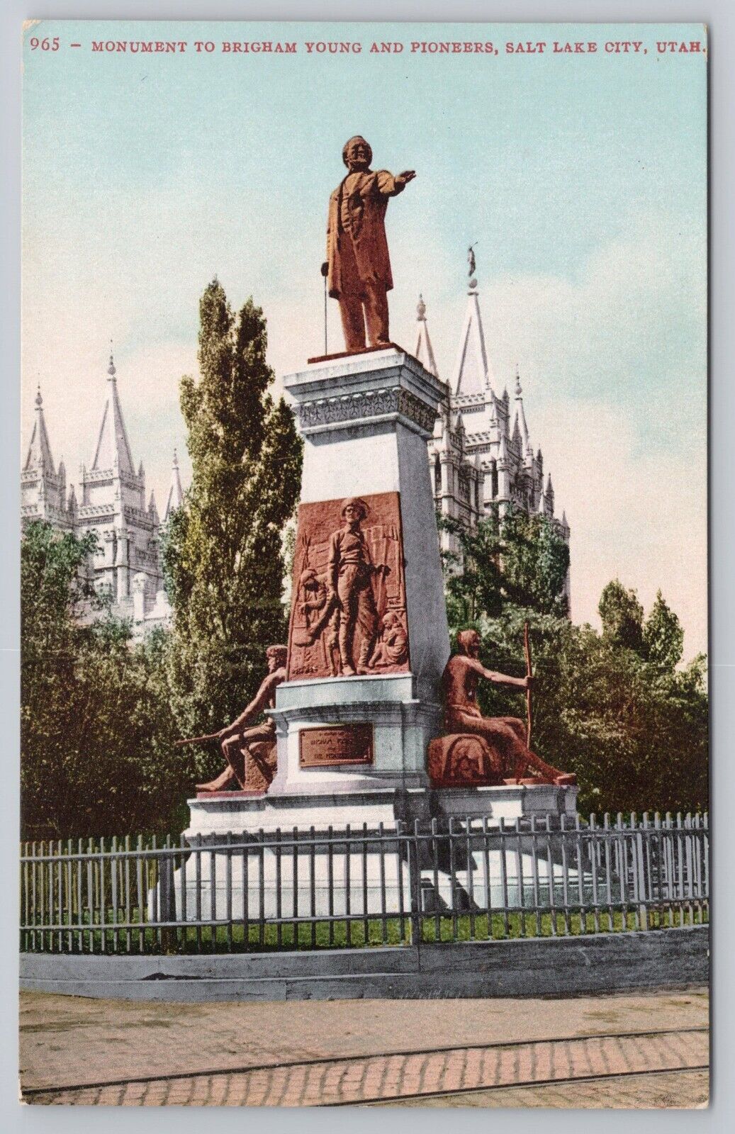 Monument to Brigham Young and Pioneers Salt Lake City UT UNP Early 1900\'s