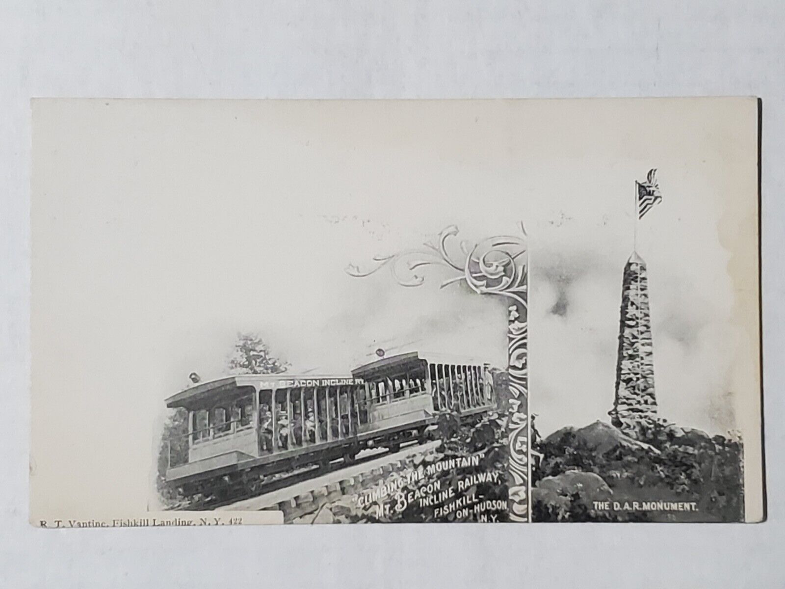 Antique Mt. Beacon Incline Railway Fishkill On Hudson River N.Y. Postcard