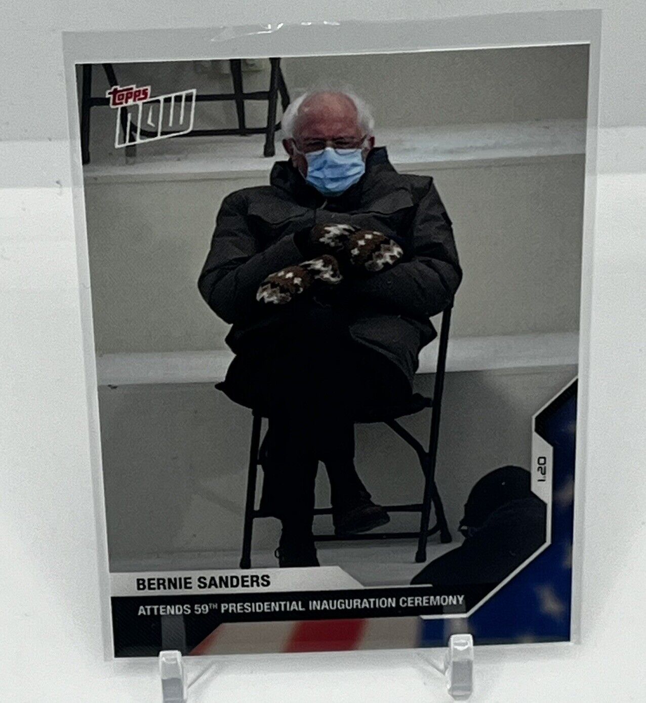 Bernie Sanders Card 2021 Topps Now Election #21 Mittens 59th Inauguration Biden