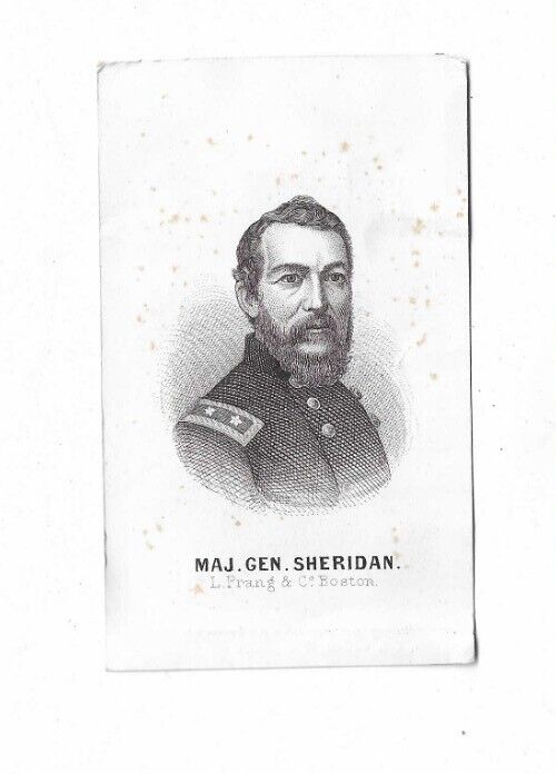 1860s W-51 General Philip Sheridan Civil War CDV Card Photo W51 Antique Major