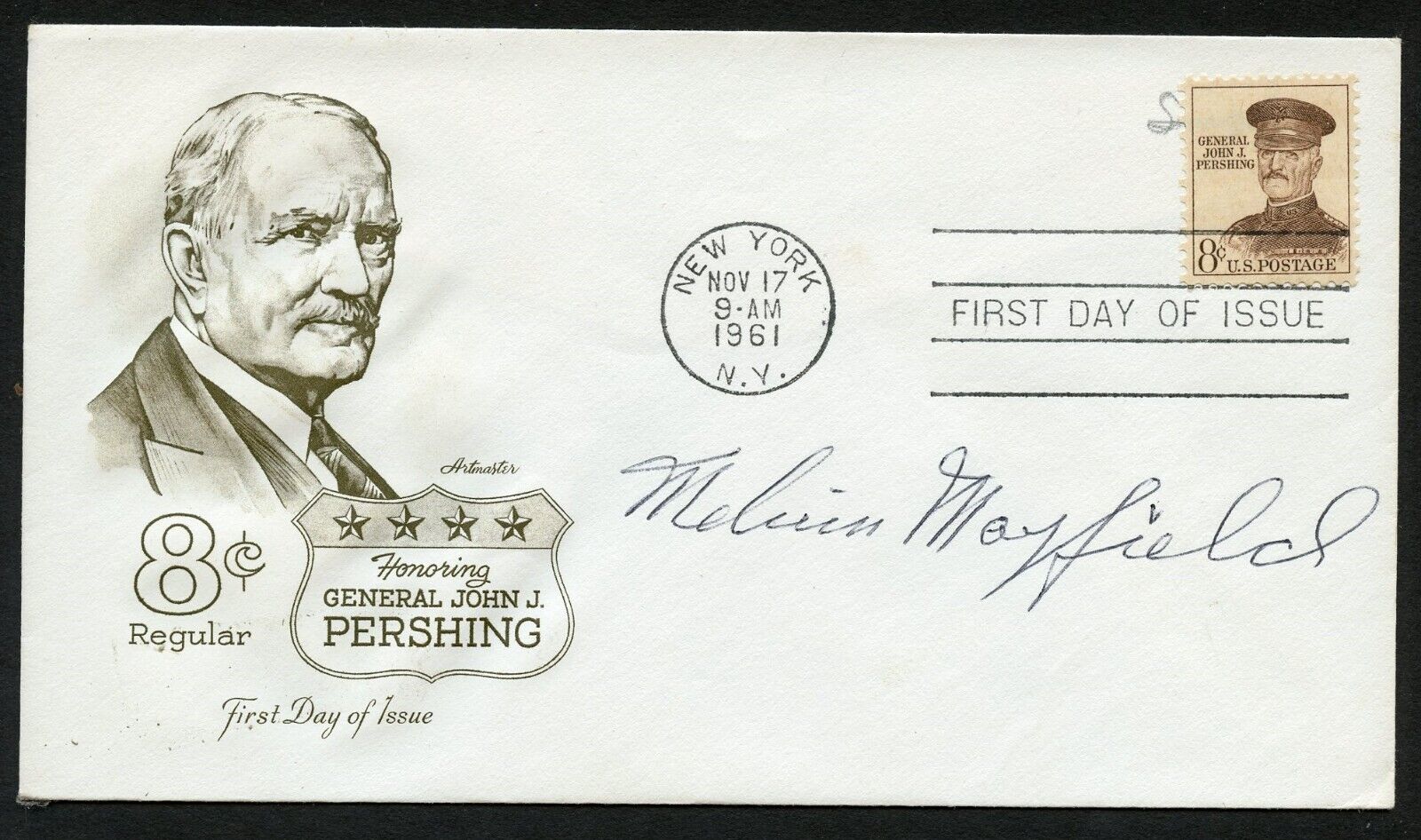 Melvin Mayfield d1990 signed autograph auto FDC MOH Recipient US Army WWII BAS