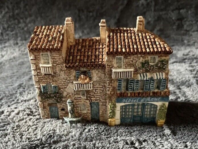 J Carlton Paris French Building Small House Figurine #210283 Hand Painted