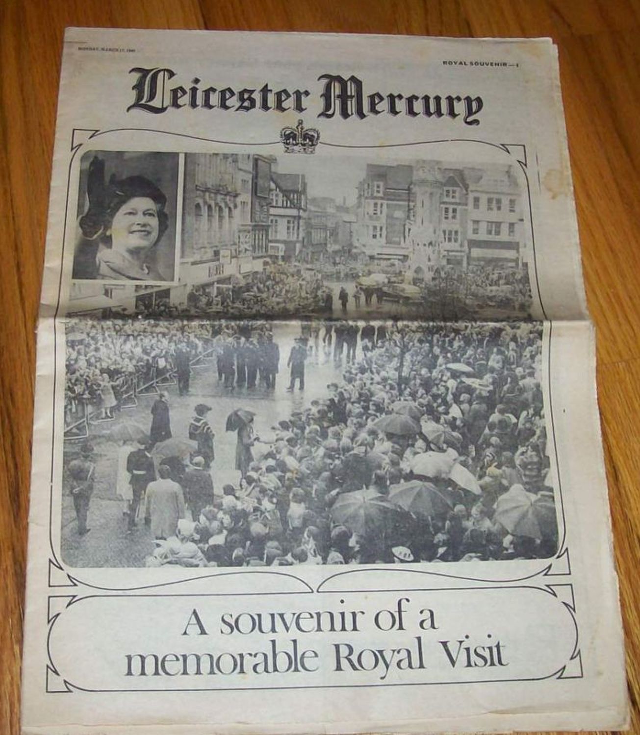 Leicester Mercury newspaper Royal Souvenir Edition 1980 Queen Elizabeth II visit