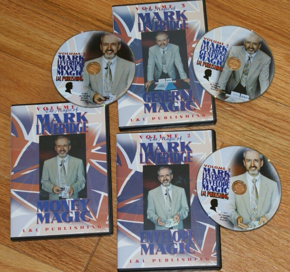 THE MAGIC OF MARK LEVERIDGE 3-dvds (L&L)--28 strong routines--TMGS DVD blowout