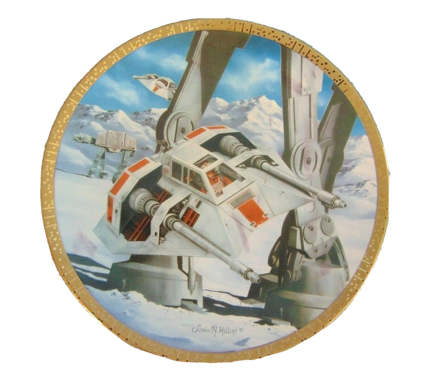 Star Wars Space Vehicles Snowspeeders Hamilton Collection Plate Original 1995