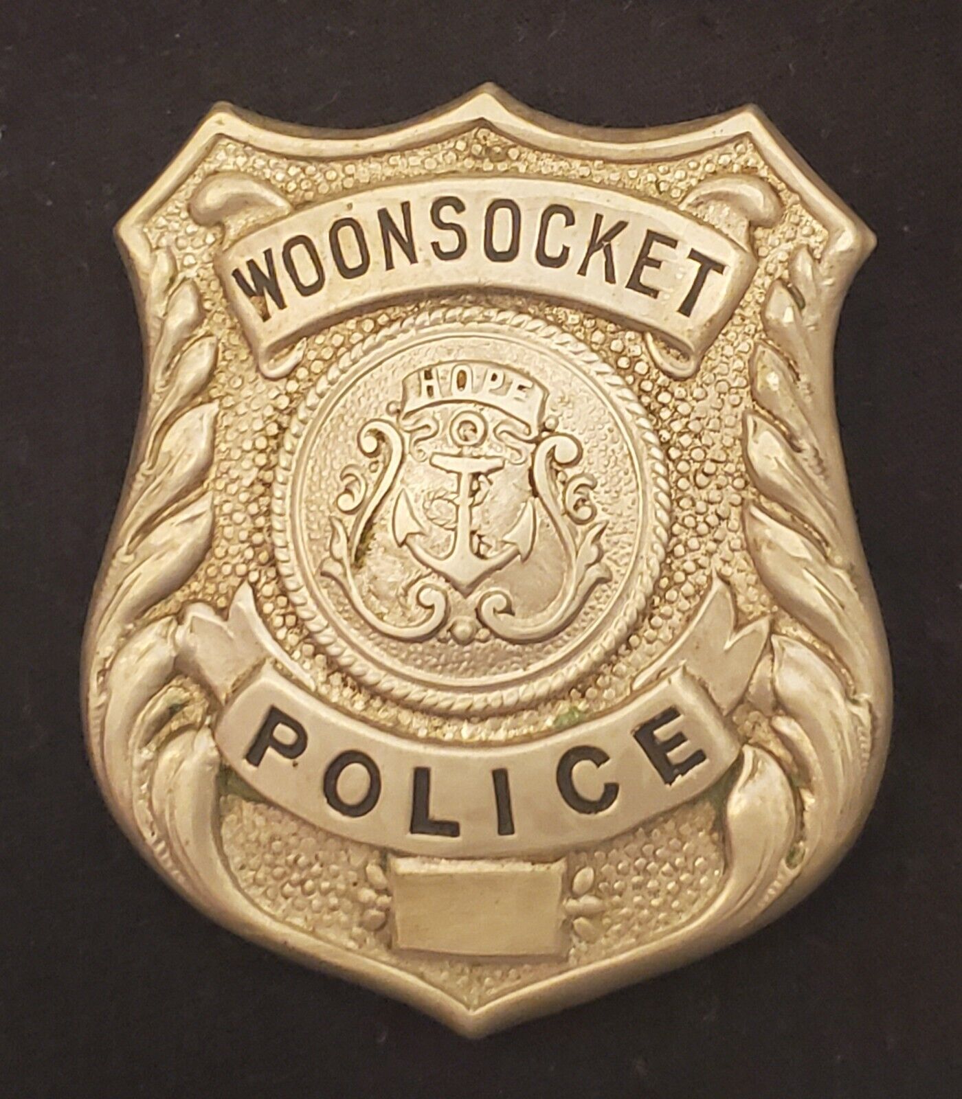 Vintage obsolete 1930s Woonsocket RI Police Badge