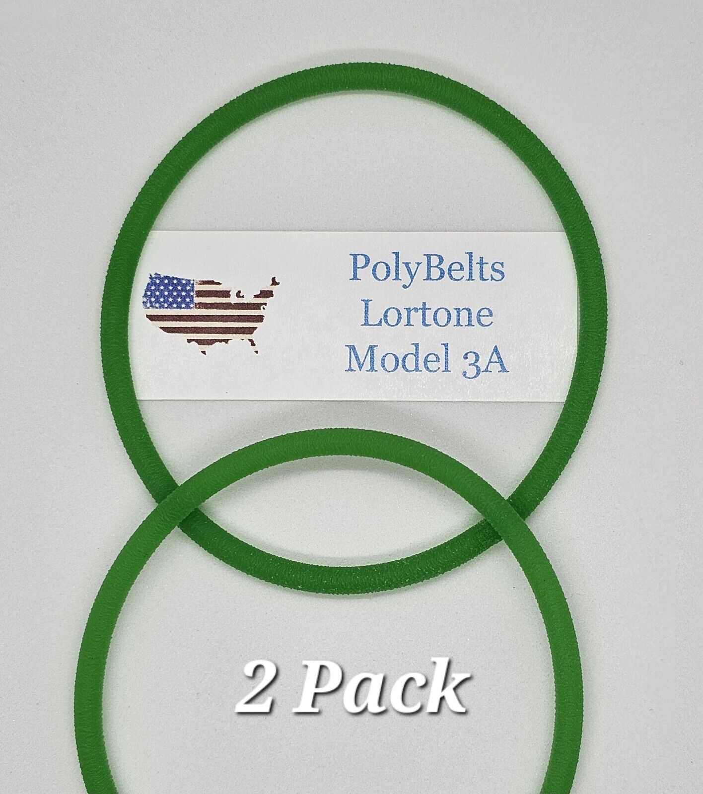 PolyBelt Lortone Model 3A  Replacement Belts.  2 Pack.  Polyurethane. 