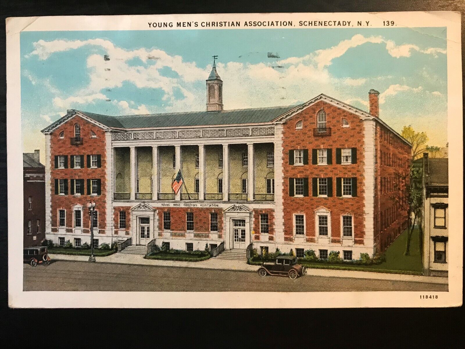 Vintage Postcard 1929 Young Men's Christian Association (YMCA) Schenectady N.Y.