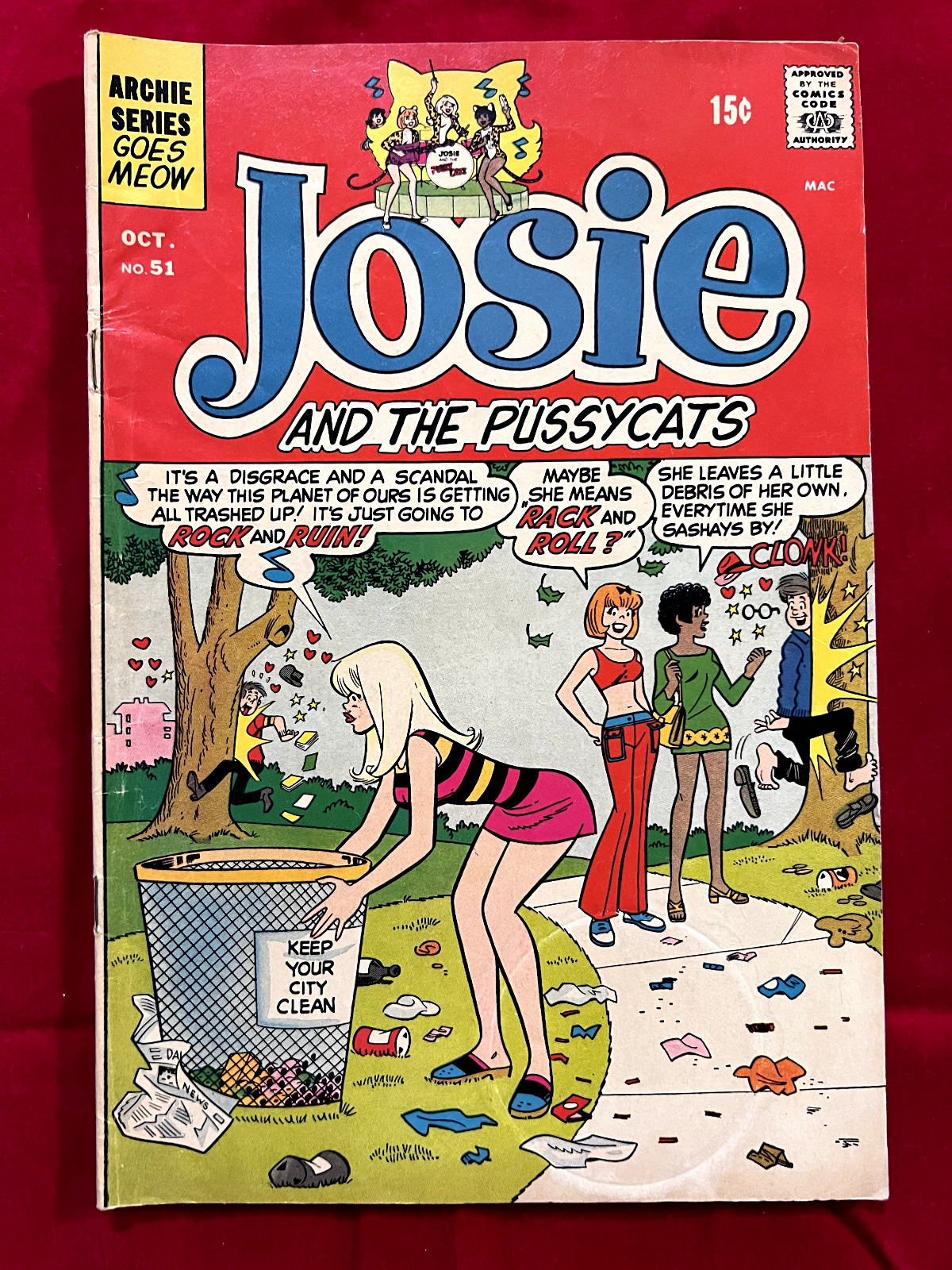 Josie and the Pussycats #51 (Archie 1970) Dan DeCarlo Innuendo Cover