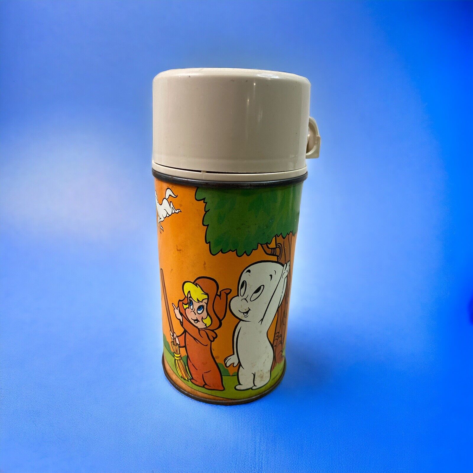 Vintage 1960s Thermos Casper The Friendly Ghost Metal King Seely