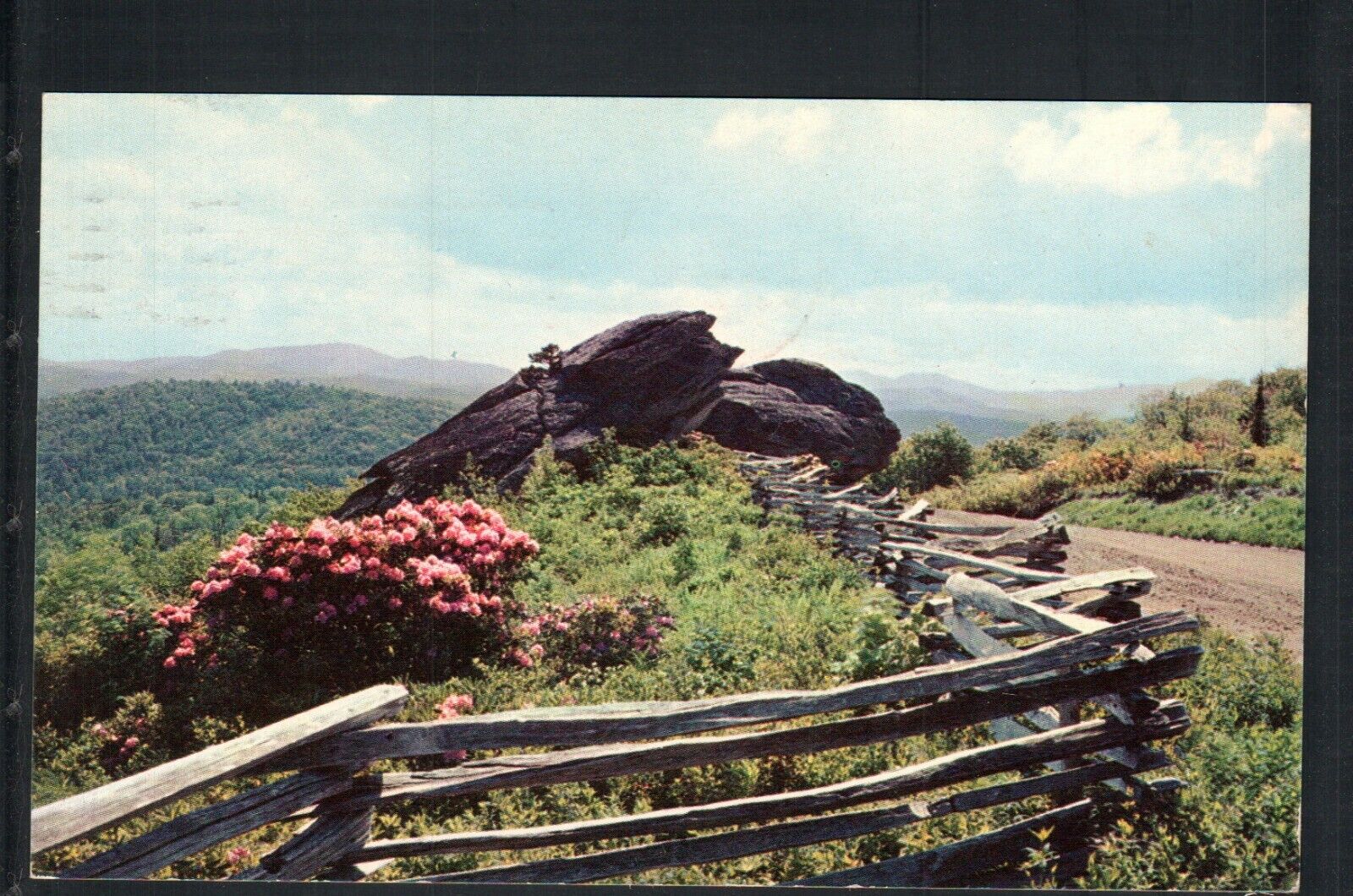 1957 LINVILLE, NC *  GRANDFATHER MOUNTAIN ROAD * POSTED BLOWING ROCK, NC  CHROME