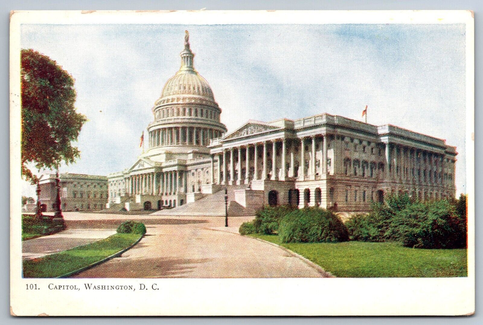 Capitol Washington D. C. white border Postcard