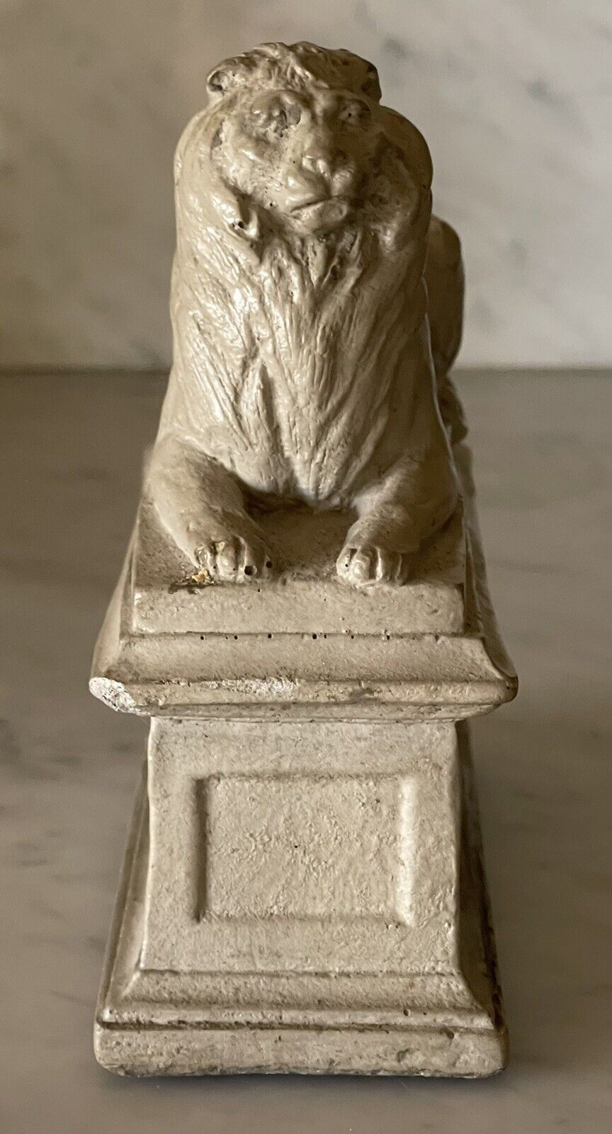 Vintage Stonecast Library Lion Statue Bookend