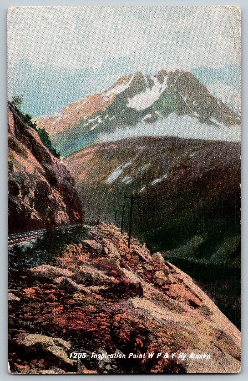 Skagway, Alaska AK - Inspiration Point W P & Y Ry - Vintage Postcard