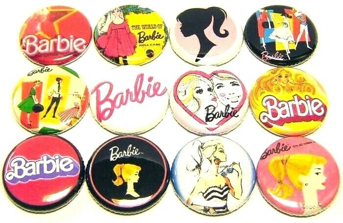 12 BARBIE DOLL - ONE Inch Buttons 1\