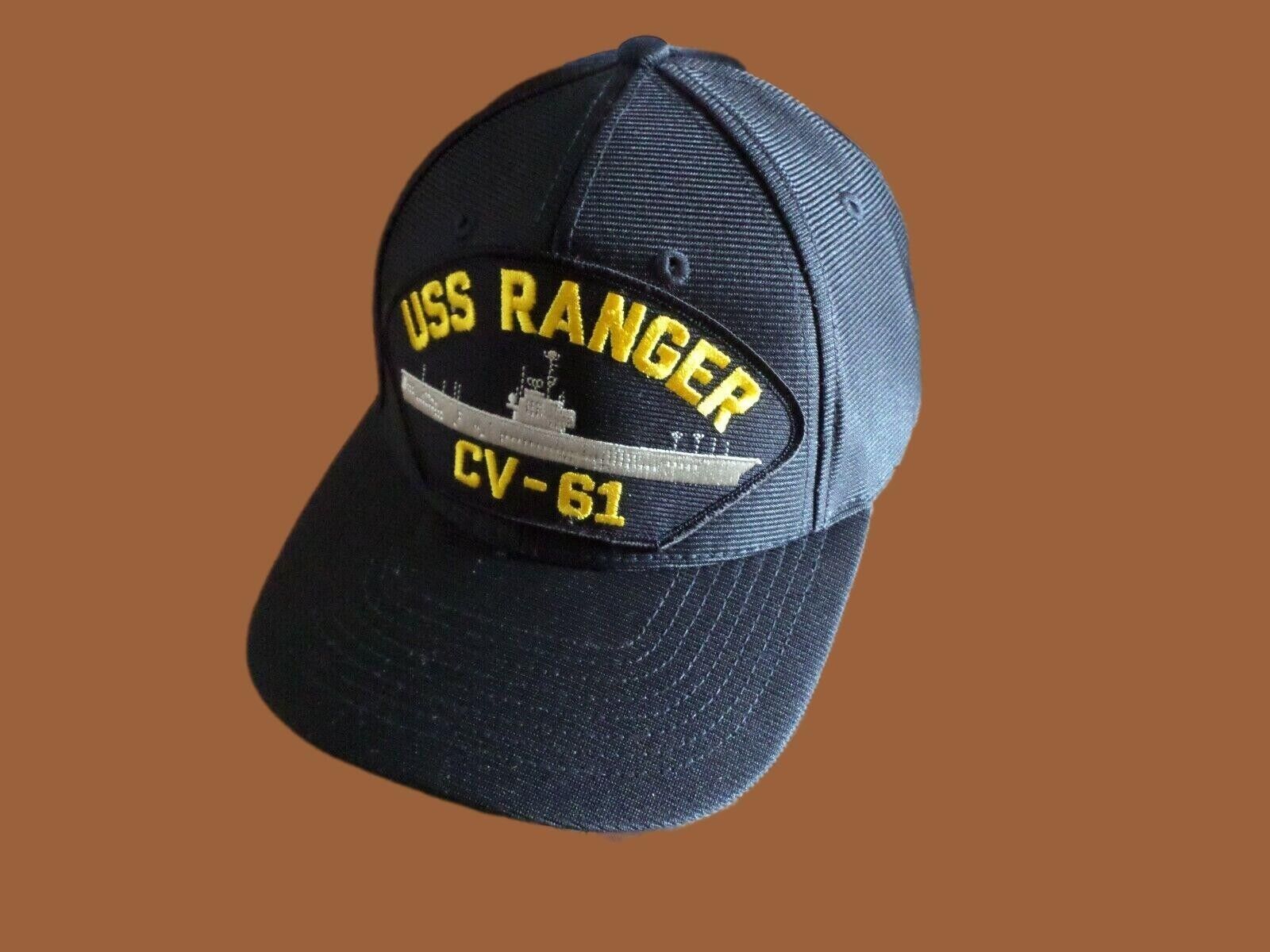 USS RANGER CV-61 NAVY SHIP HAT U.S MILITARY OFFICIAL BALL CAP U.S.A MADE