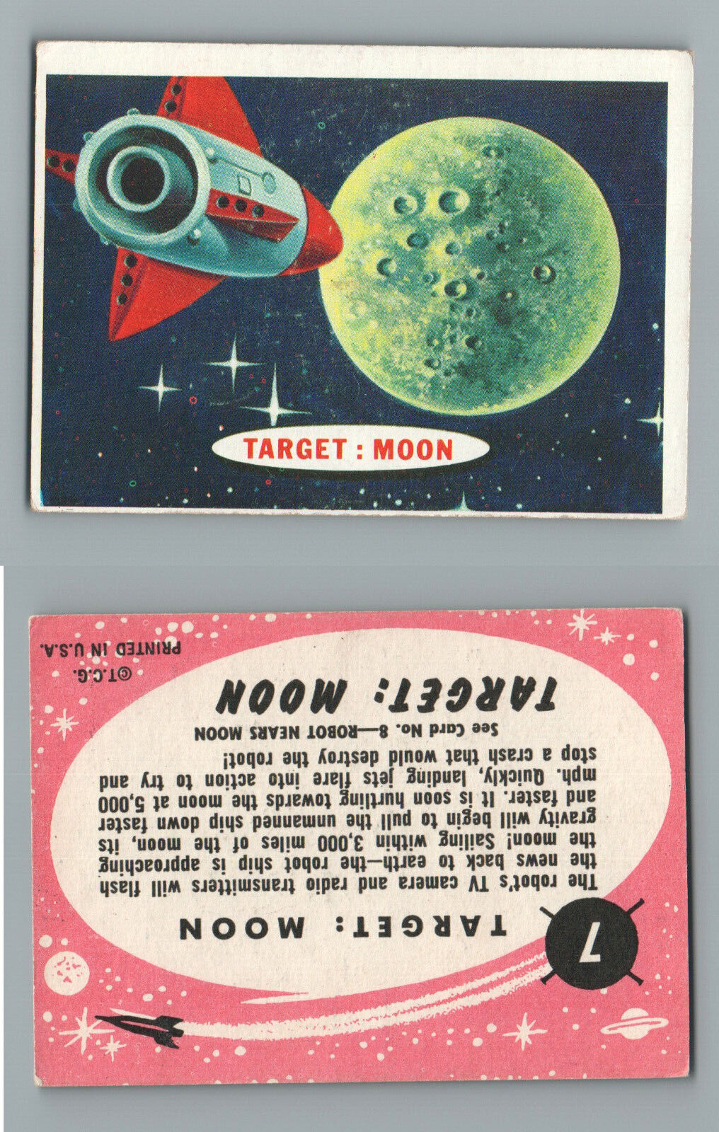 1968 Topps Target Moon ( Pink/Salmon) backs ( You Pick ) Ex