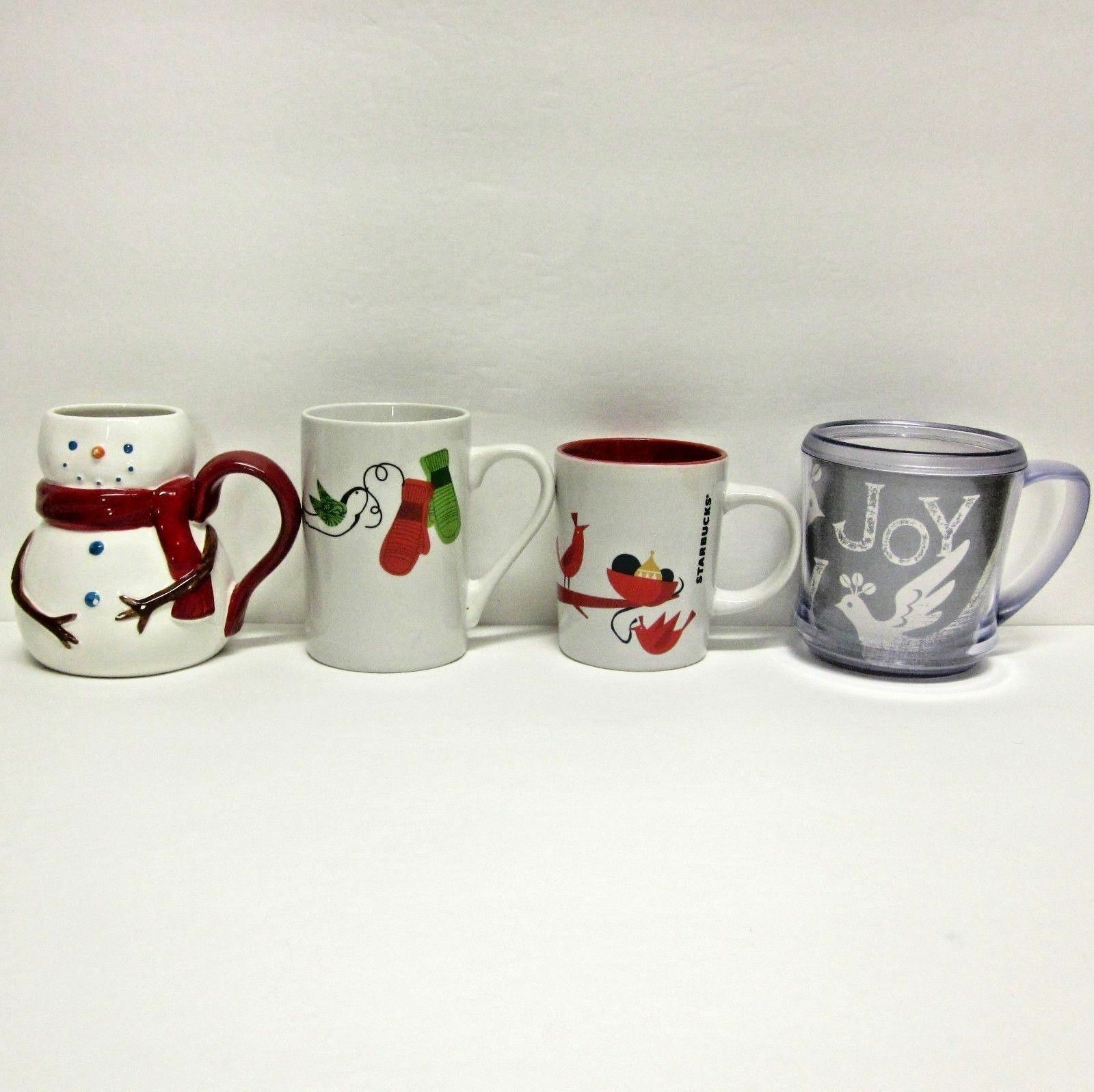 STARBUCKS COFFEE COMPANY MIXED LOT (4) 2004-2011 CHRISTMAS THEME CUPS/MUGS