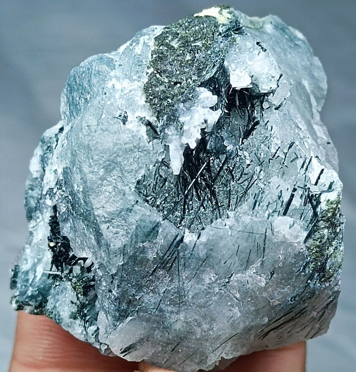 60g Rare Etched Blue Riebeckite/included Quartz Crystal From Zagi Mountain KPk 