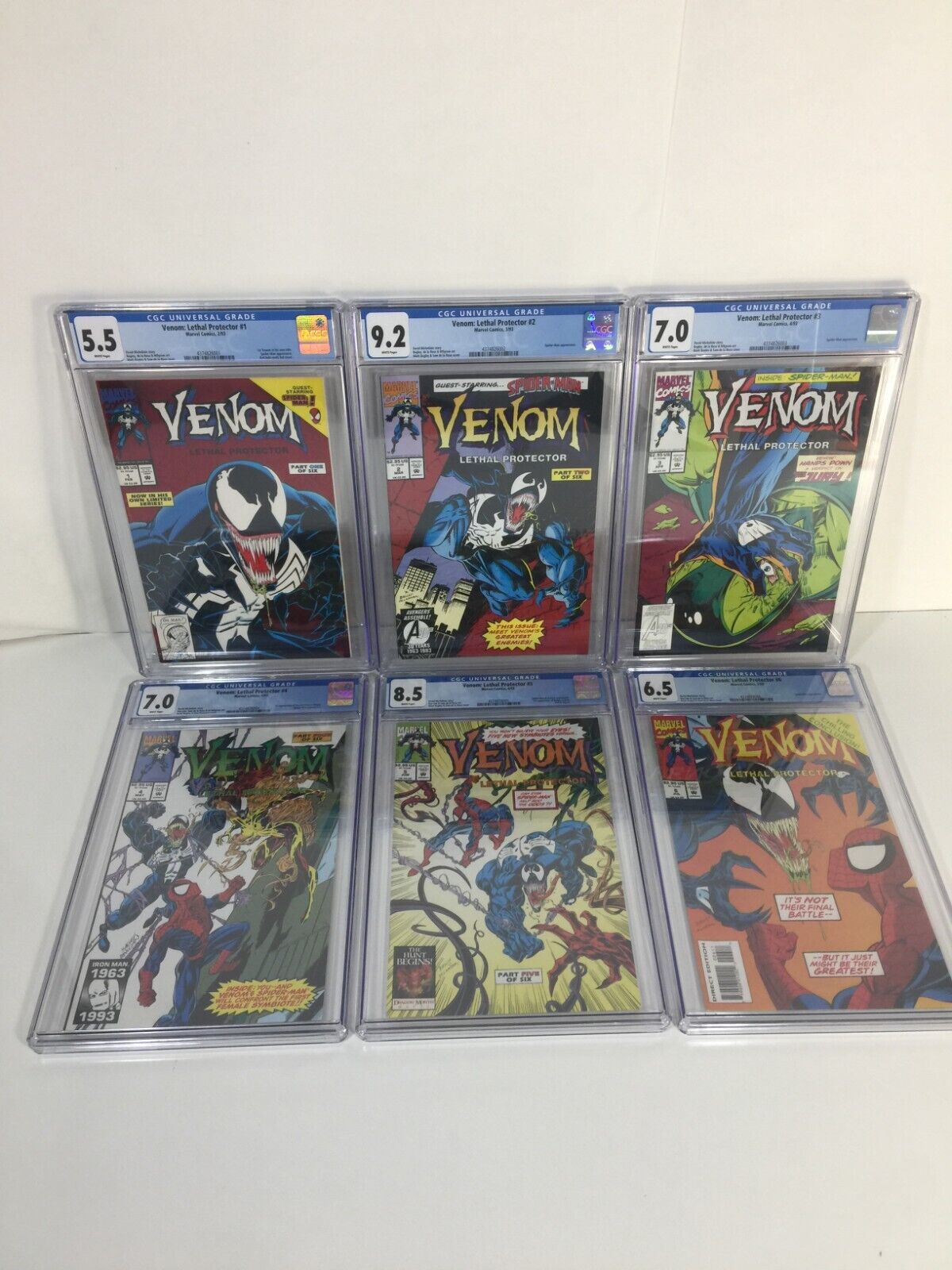 CGC Graded Complete Venom Lethal Protector Series #1 - #6 / 1st Solo Title 1993