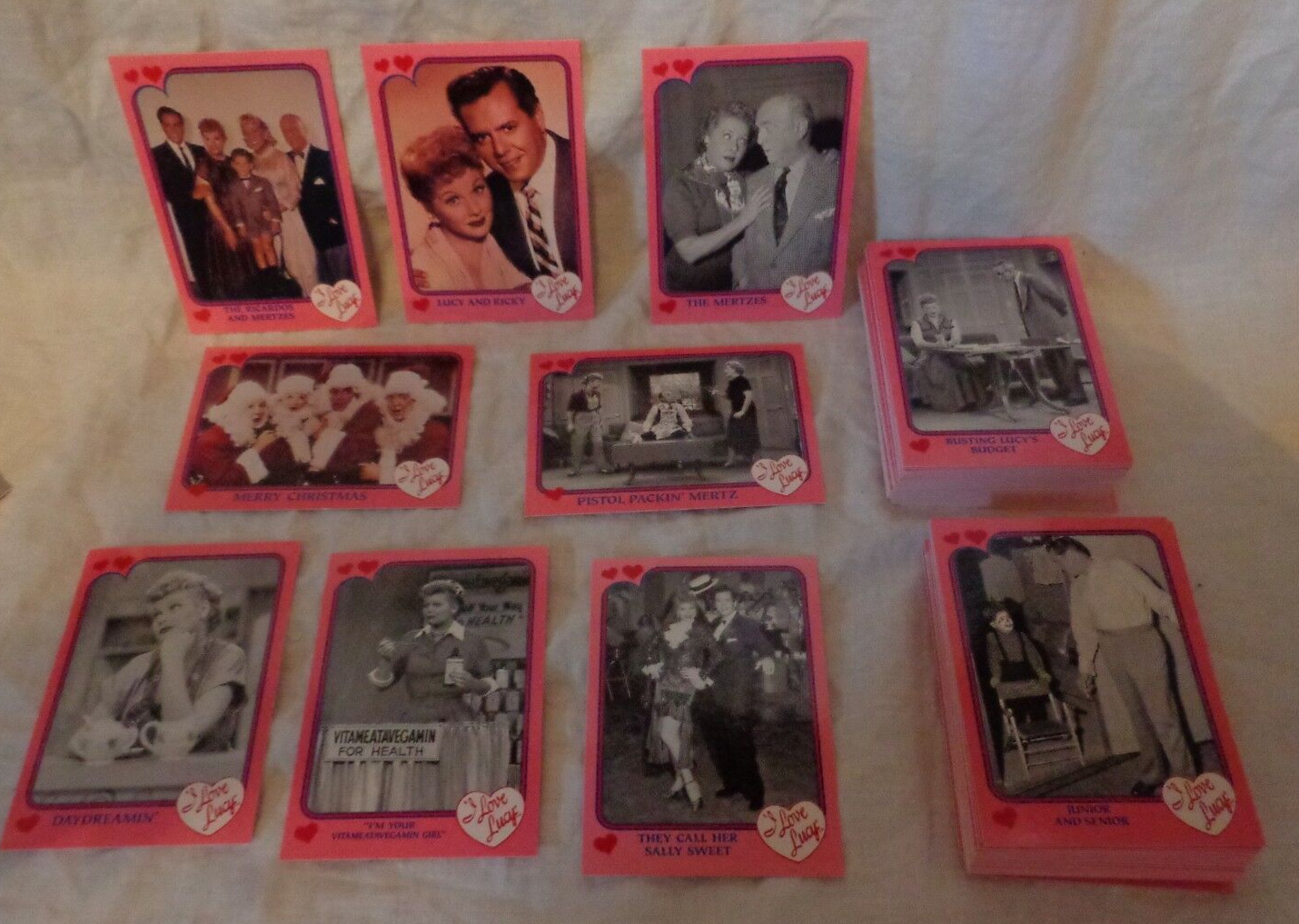 I LOVE LUCY--LUCILLE BALL--DESI ARNAZ--110 CARD SET--((PINK))--1991 PACIFIC-L@@K