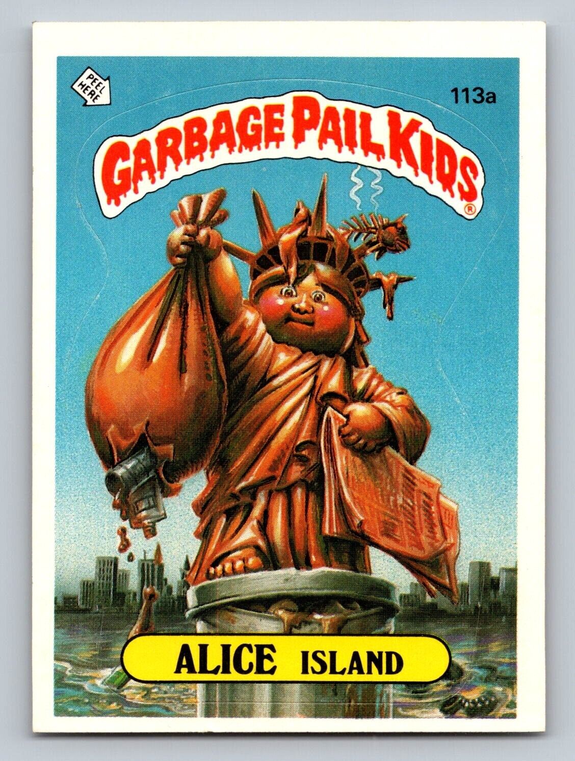 1986 Topps - Alice Island - Garbage Pail Kids - Series 3 - Stickers - #113a