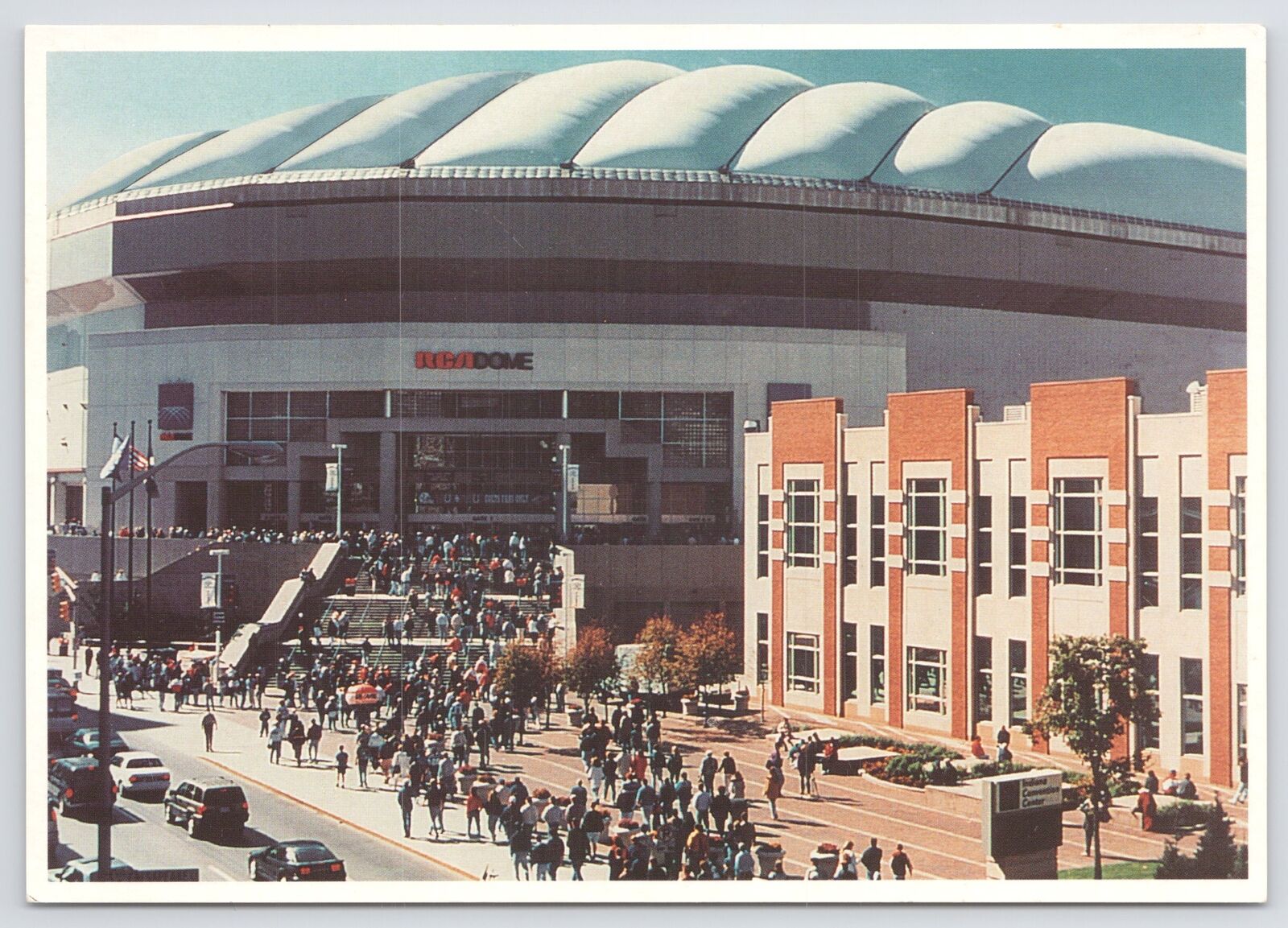 State View~Indianapolis IN~The RCA Dome~Indoor Sports Arena~Continental Postcard