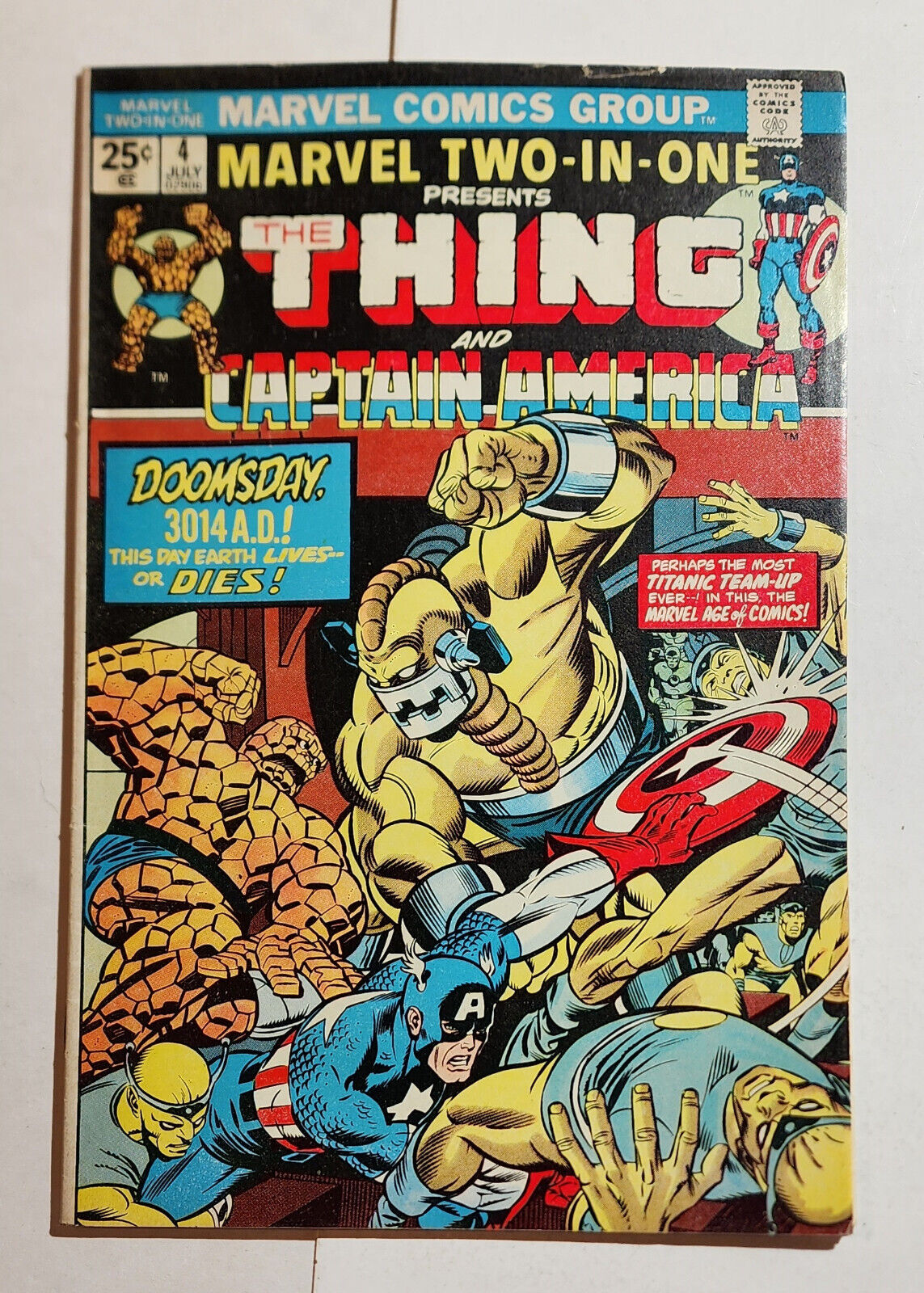 MARVEL TWO-IN-ONE #4, Thing & Captain America - I combine shipping